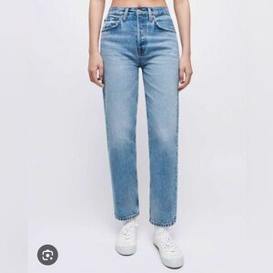 NWT Re/Done 70s Stove Pipe Straight Leg Jeans in Favorite Bleu size 24
